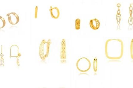 Tipos de brinco de argola de ouro