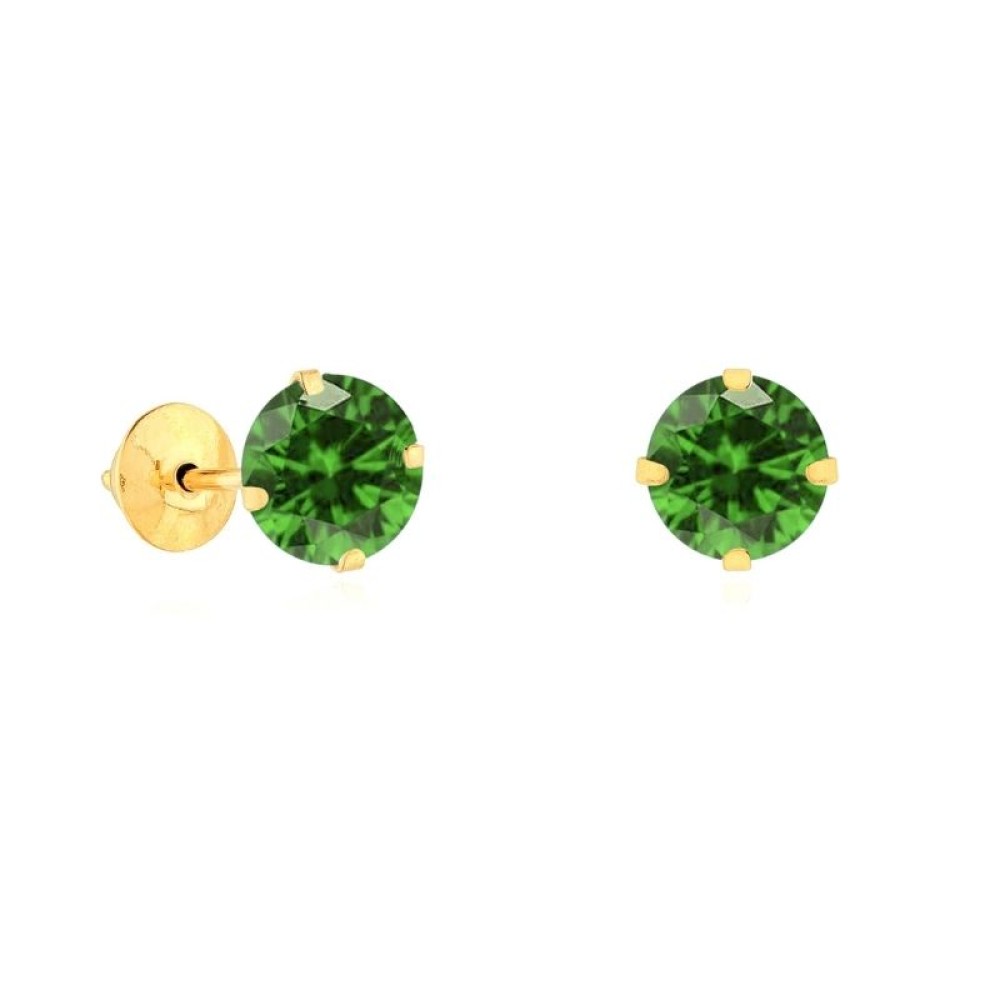 Brinco ponto de luz de ouro 18k