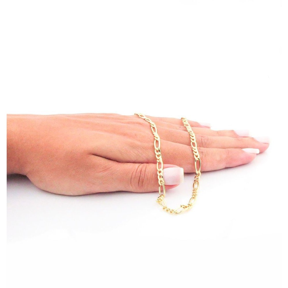 Corrente de ouro 18k masculina - Grumet 3x1 70cm foto corrente na mao 