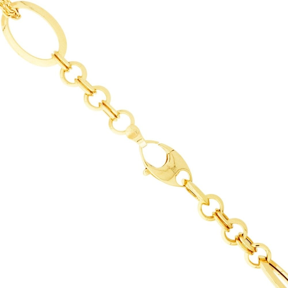 Pulseira de ouro 18k Feminina com pingente de coracao em ouro rose foto fecho da pulseira