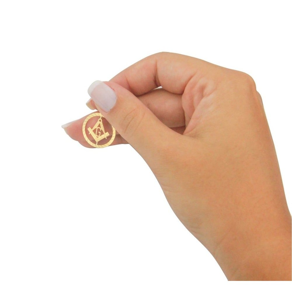 Pingente de ouro 18k simbolo maçon