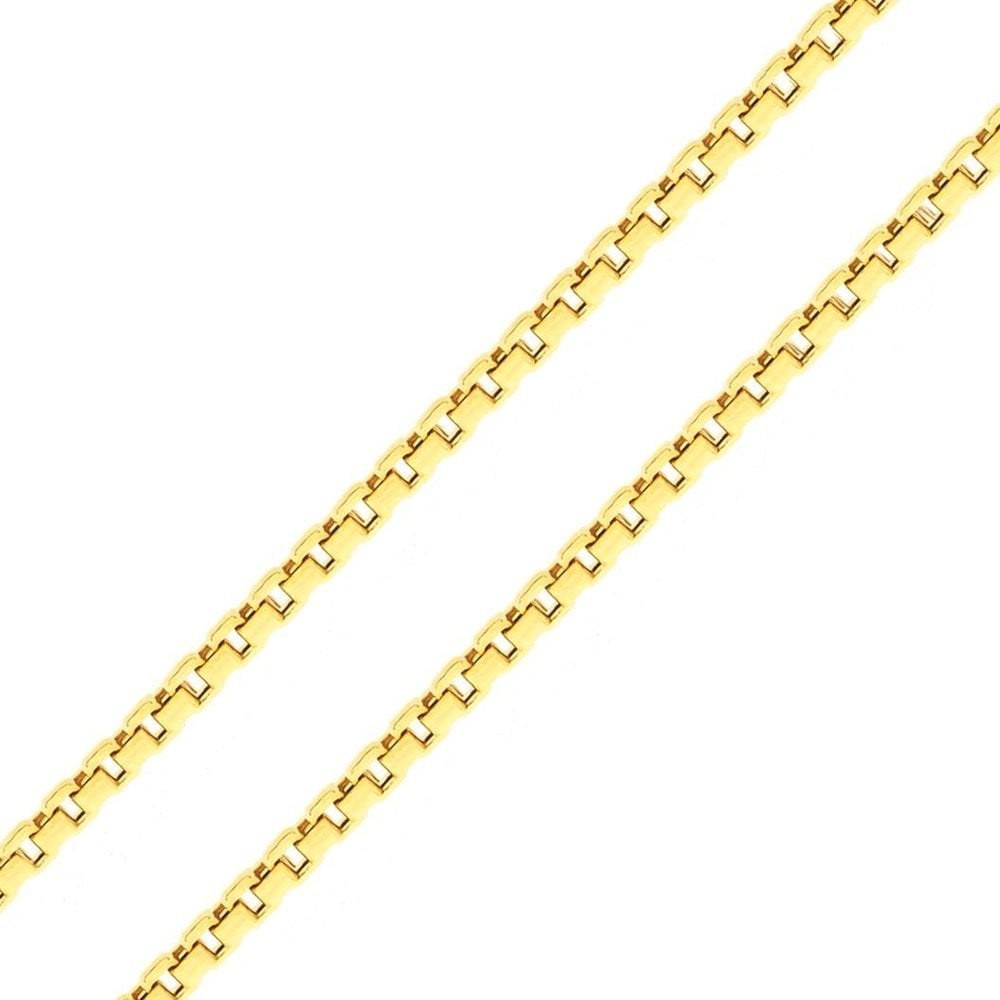 Corrente de ouro feminina veneziana oca 40cm