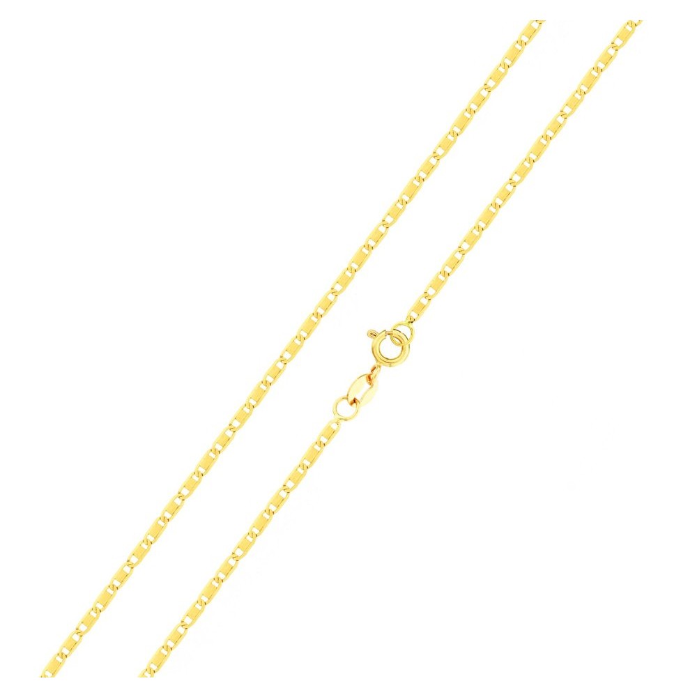 Corrente de Ouro 18k feminina Piastrine 40cm 1,9g