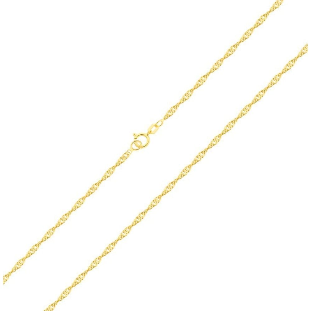 Corrente de ouro 18k singapura 50cm espessura 1,1mm