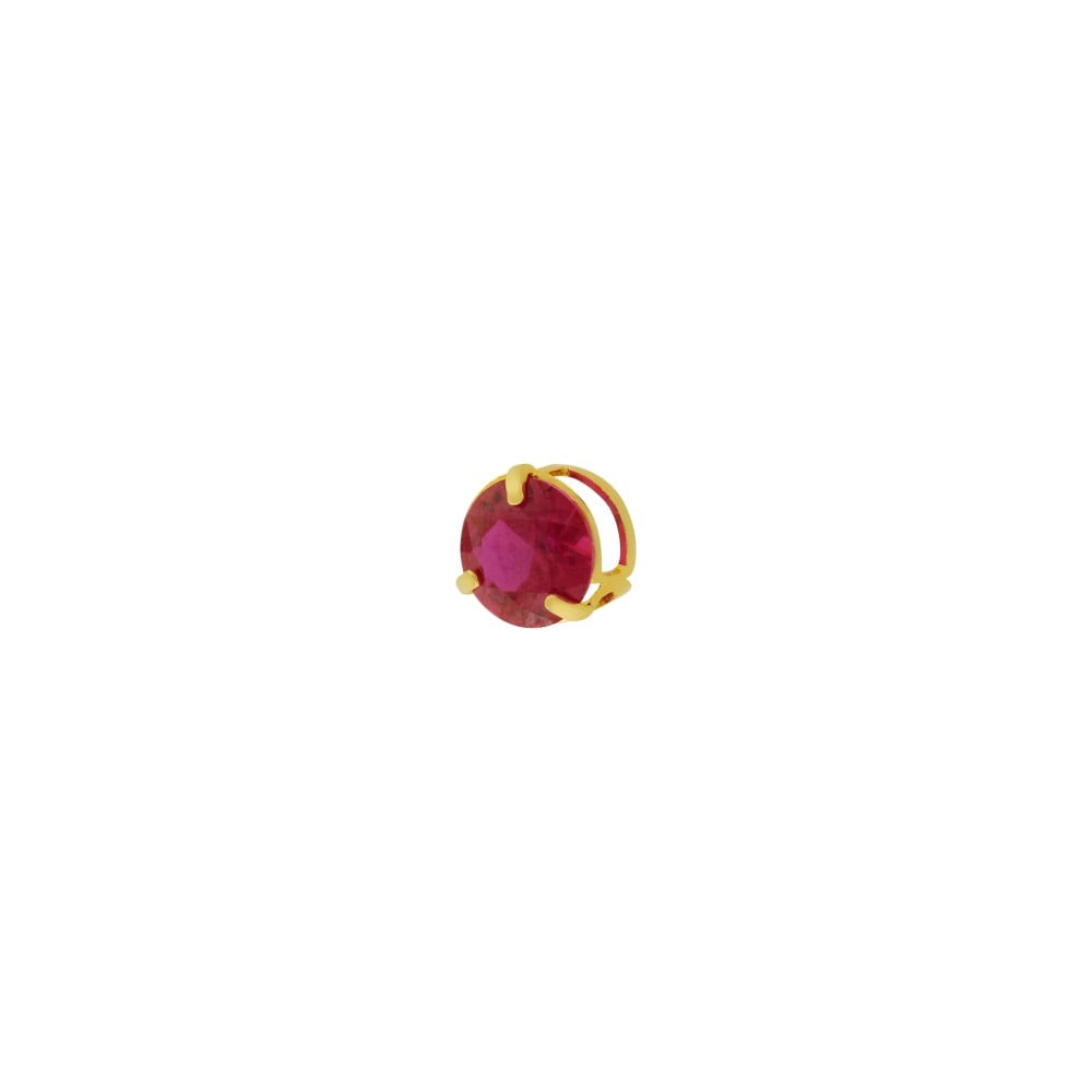 Pingente ponto de luz mini vermelho ouro 18k