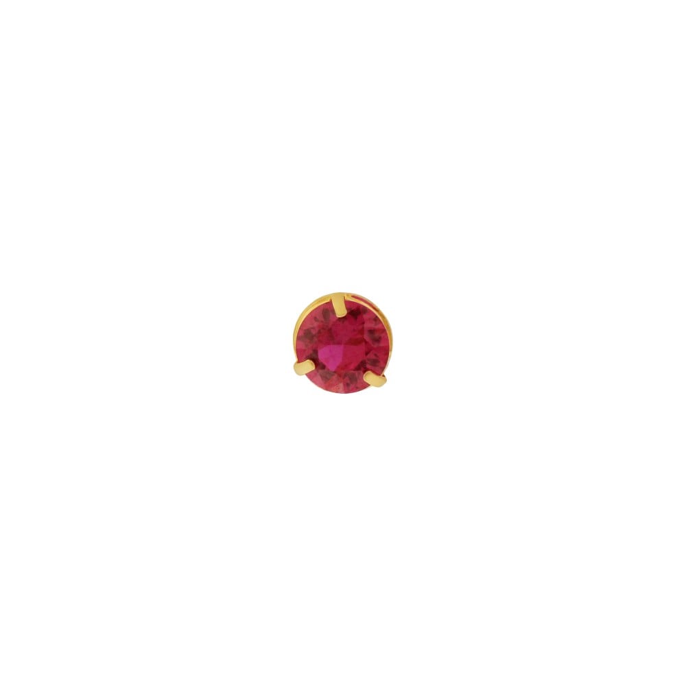 Pingente ponto de luz mini vermelho ouro 18k