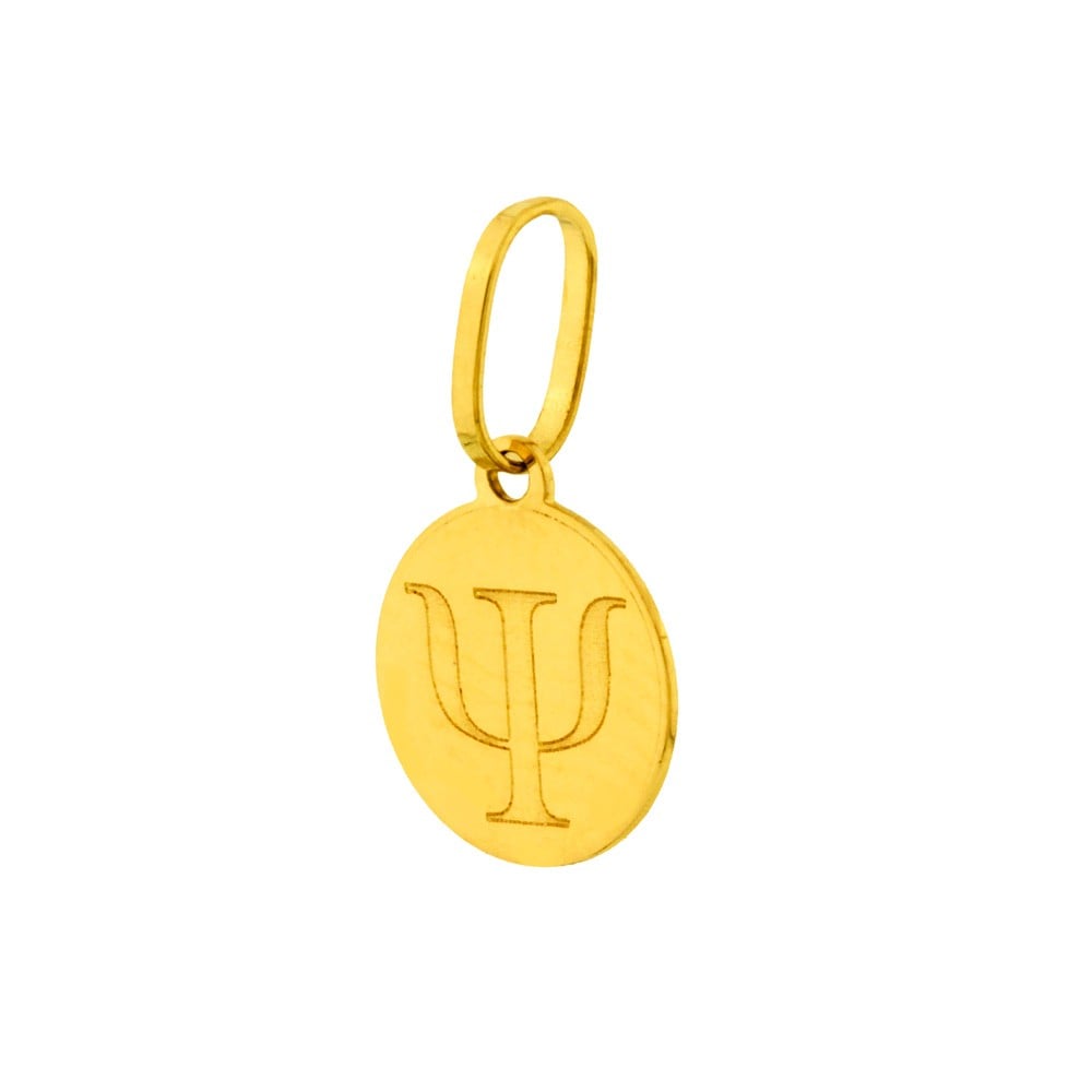 Pingente de ouro 18k profissão psicologia pequeno