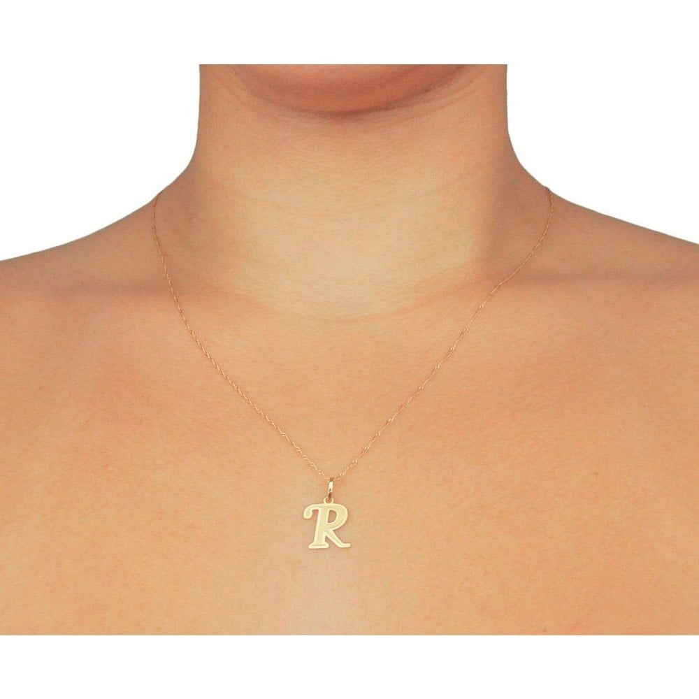 Pingente de ouro 18k letra R