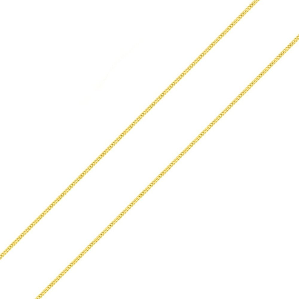 Corrente de ouro 18k masculina / feminina 60cm grumet 3,65g foto frontal da corrente 