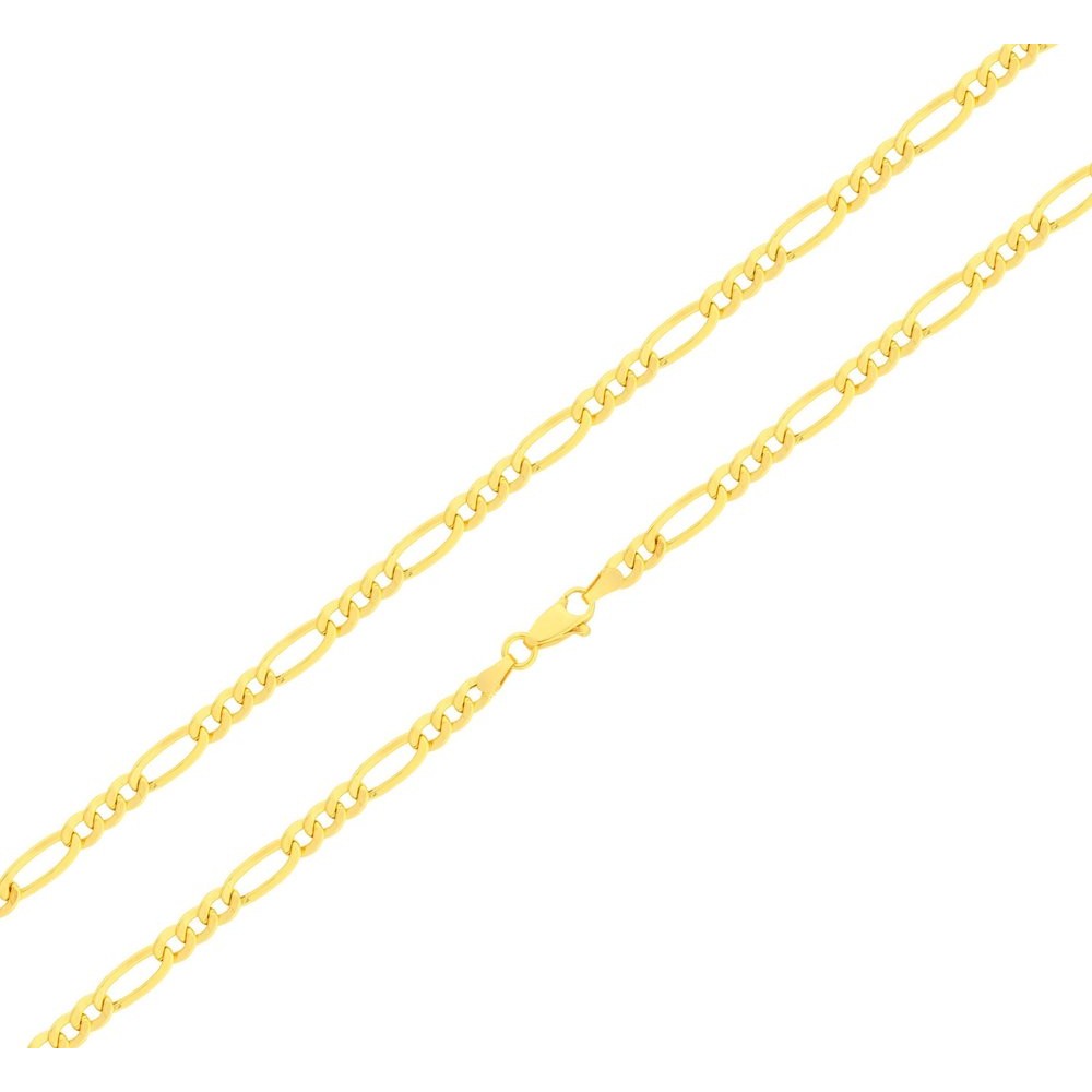 Corrente de ouro 18k masculina - Grumet 3x1 70cm foto fecho da corrente 