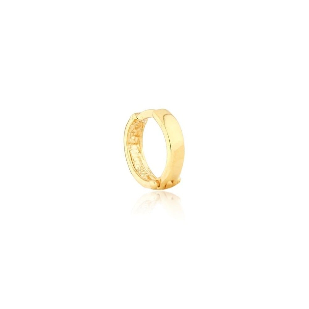 Brinco de ouro masculino fem argola 1 peça pedra verso