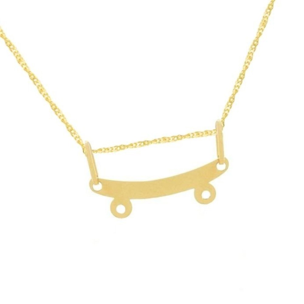 Pingente de Ouro 18k Canga Lisa para 2 Pingentes