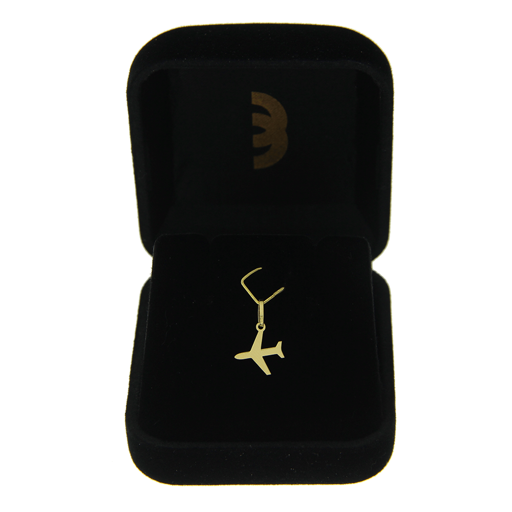 Pingente de ouro 18k Wanderlust avião