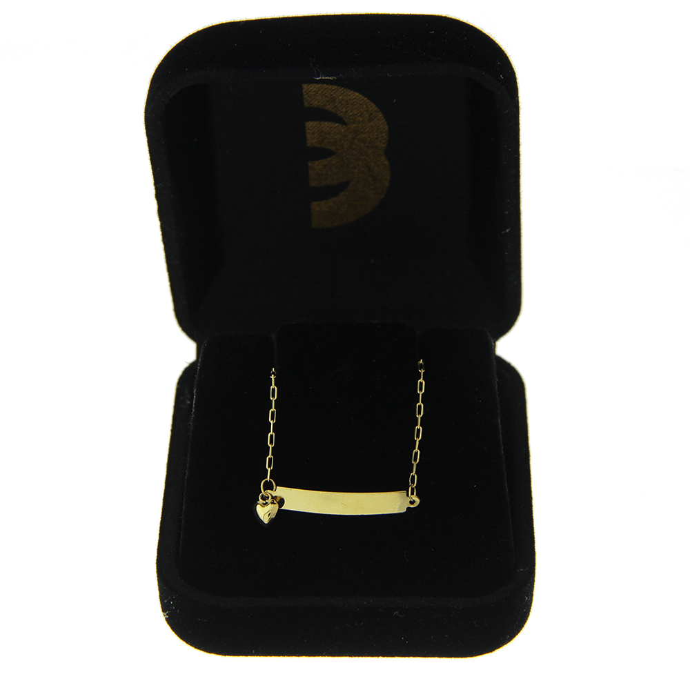 Pulseira infantil bebê de ouro 18k placa nome