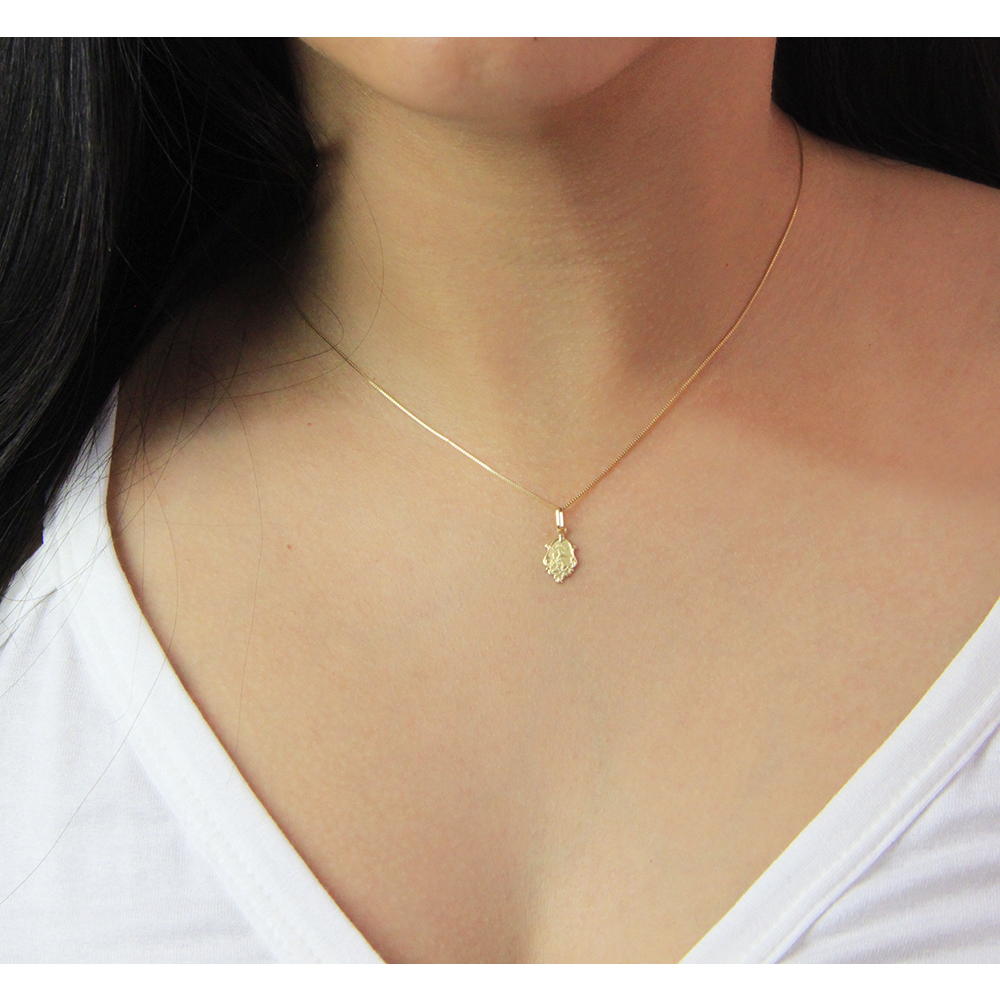 Pingente de Ouro 18k Santo Antônio ornamentado