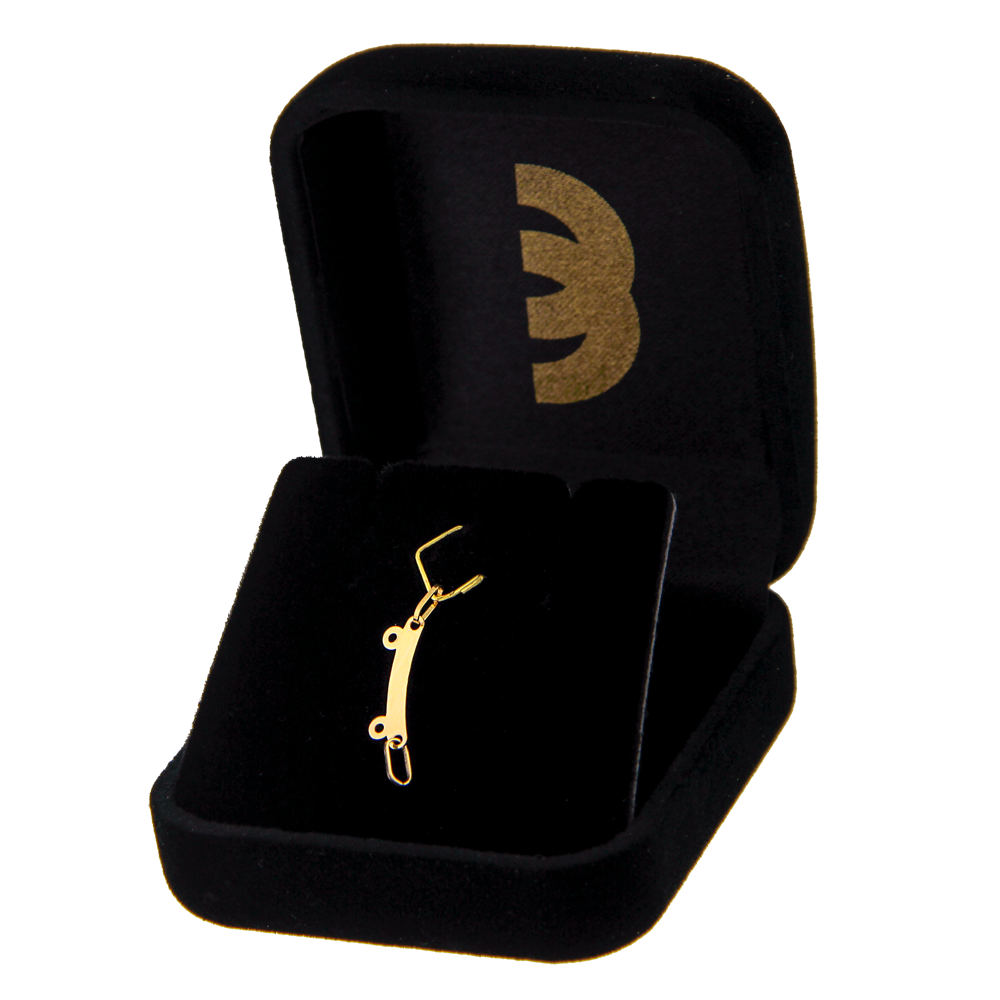 Pingente de Ouro 18k Canga Lisa para 2 Pingentes