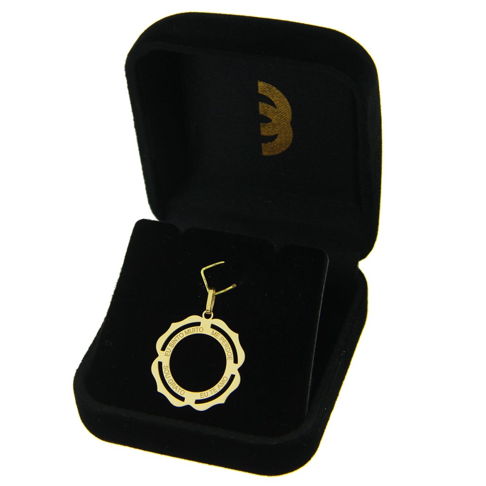 Pingente de ouro 18k hoponopono