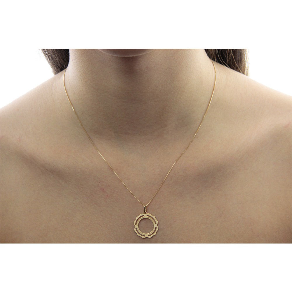 Pingente de ouro 18k hoponopono