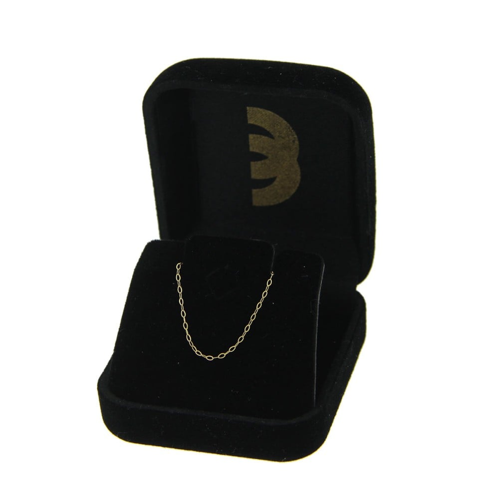 Corrente de ouro feminina 18k elo americano 0,5mm 40 cm