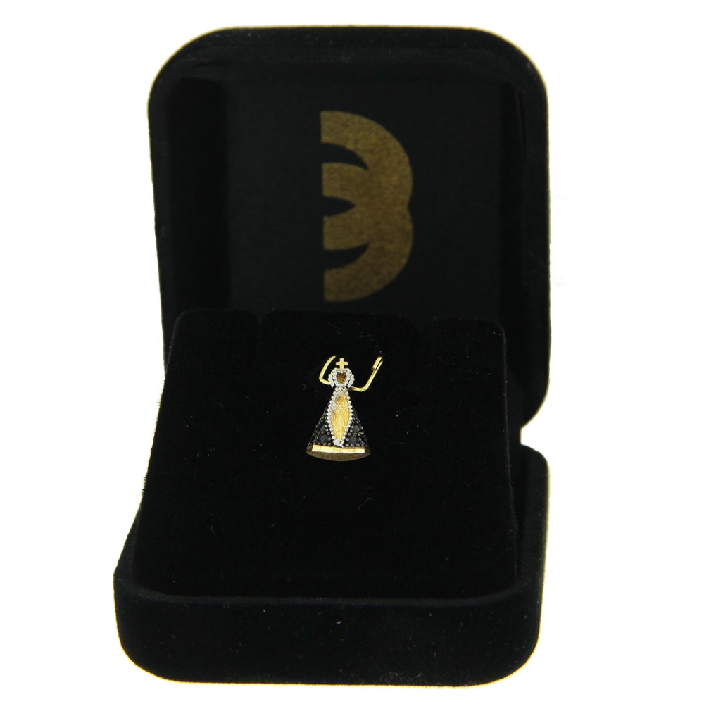 Pingente Nossa Senhora Aparecida de ouro 18k mini