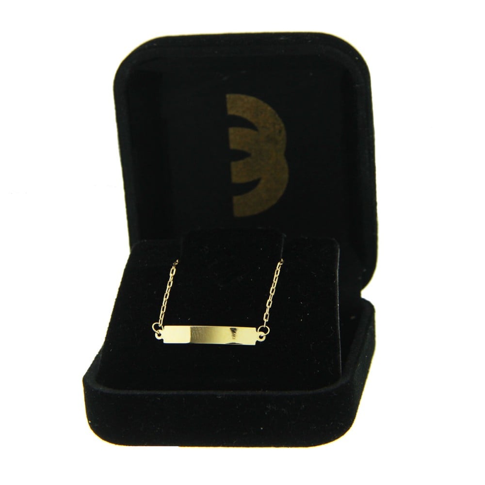 Pulseira De Ouro 18k Infantil Com Placa Para Nome