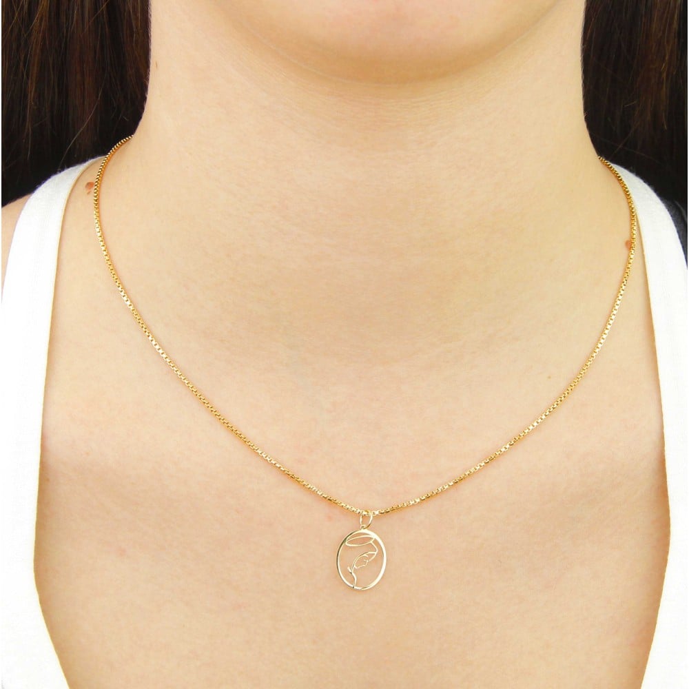Pingente de ouro 18k Nossa Senhora Aparecida vazada