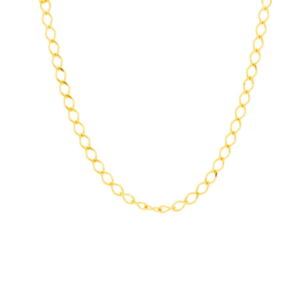 Corrente de Ouro 18k grumet carambola 40cm