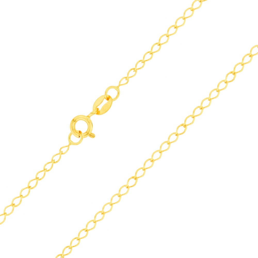 Corrente de Ouro 18k grumet carambola 40cm