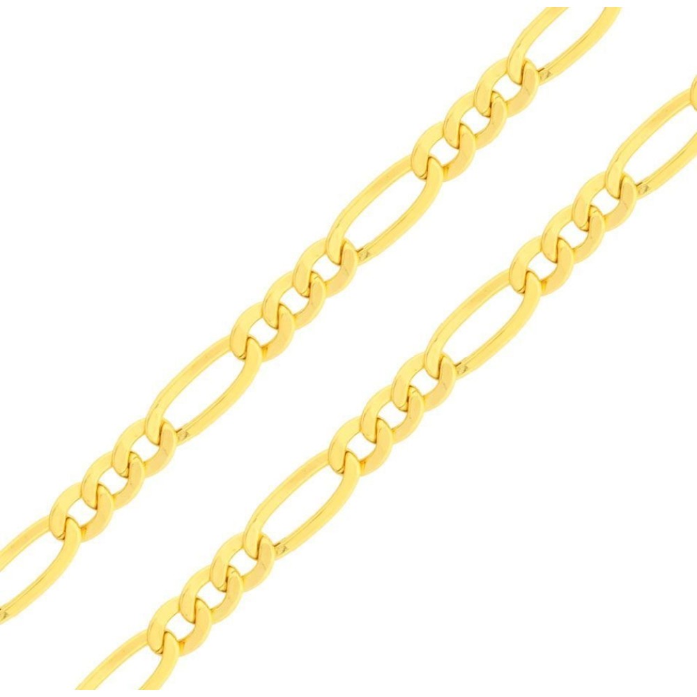 Corrente de ouro 18k masculina - Grumet 3x1 70cm foto detalhada malha da corrente 