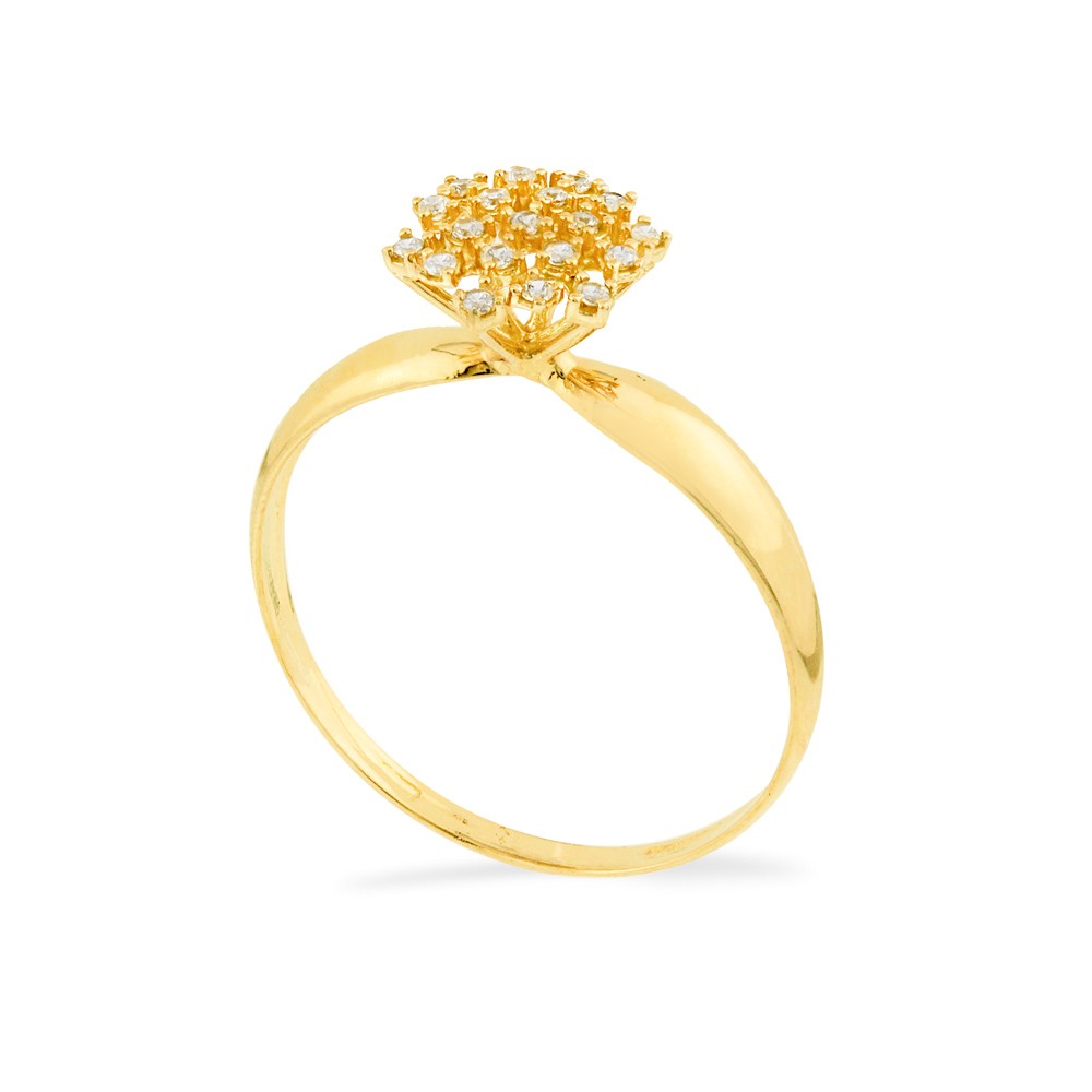 Anel chuveirinho de ouro 18k lights
