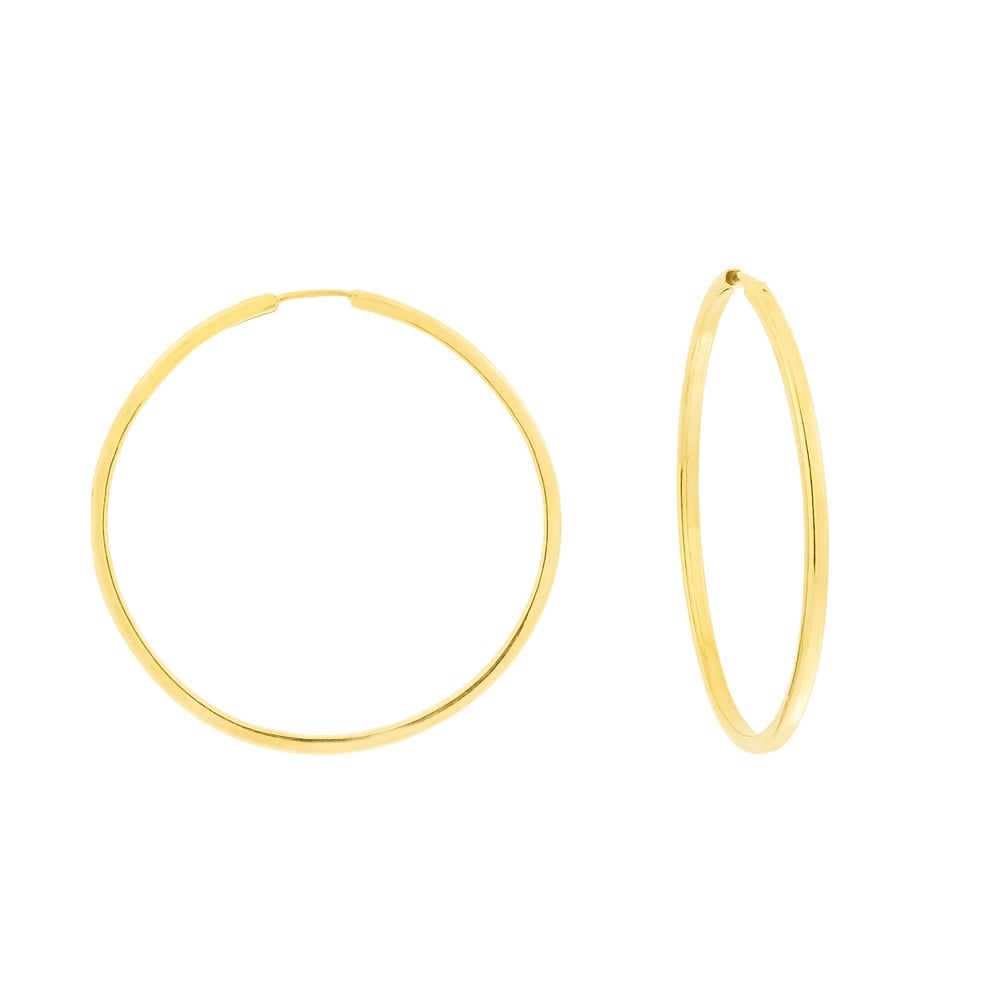 Brinco de argola grande de ouro 18k 3,5cm