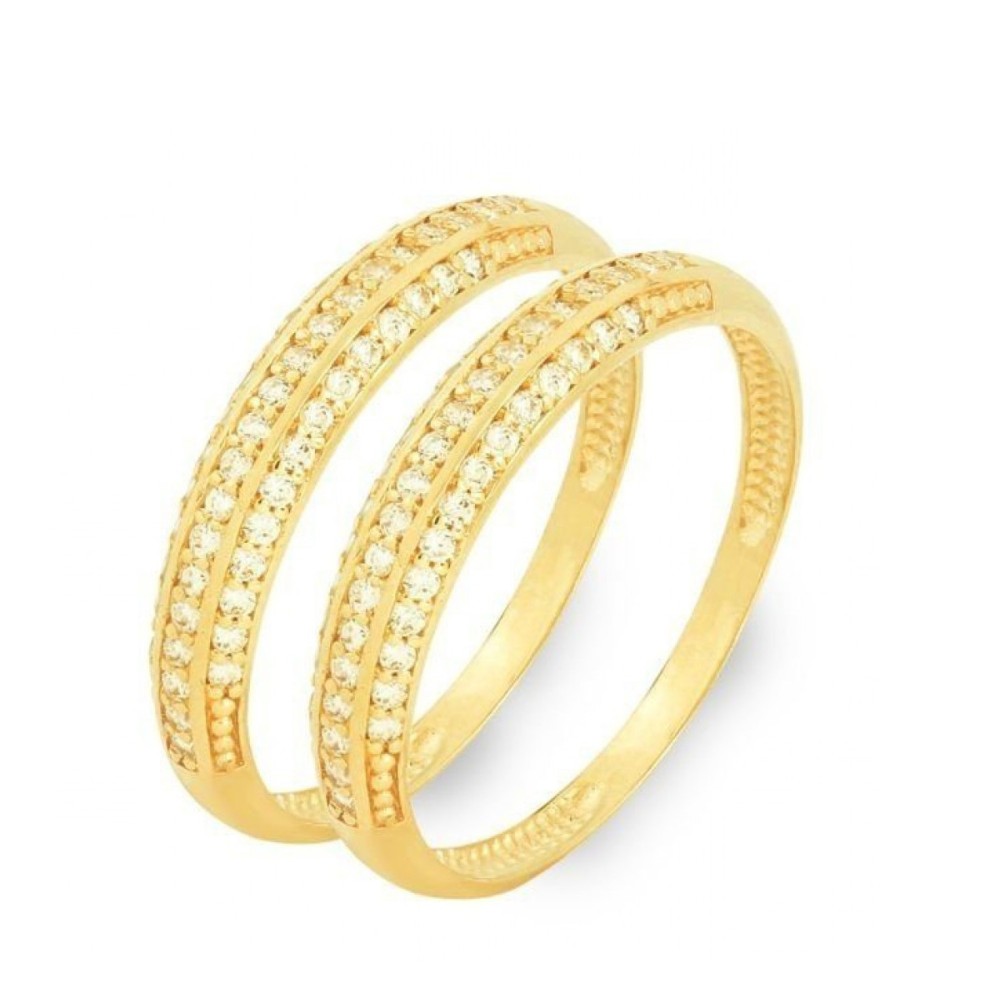aparador de alianca de ouro 18k 750