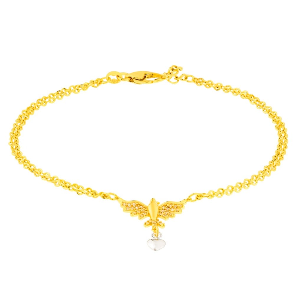 Pulseira de Ouro 18k Divino espírito Santo