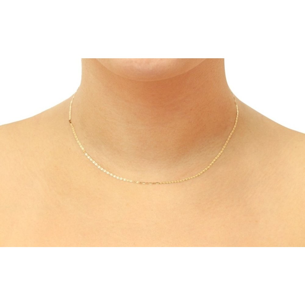 Corrente de Ouro 18k feminina Piastrine 40cm 1,9g