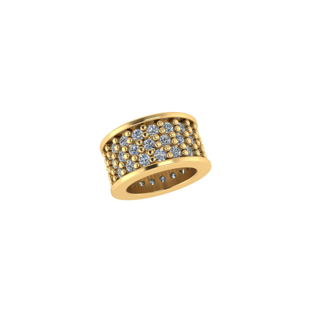 Berloque separador pulseira com pedras ouro 18k triple