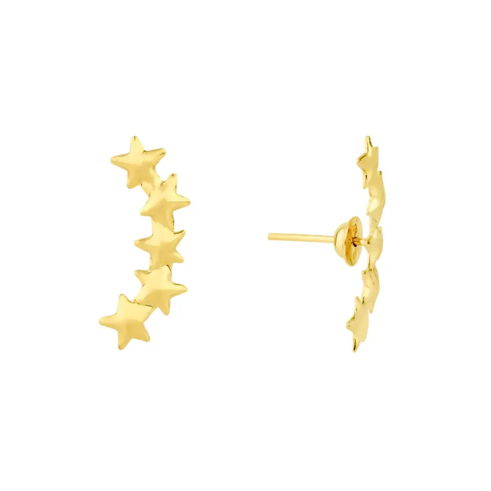 Brinco de ouro estrela constelação 