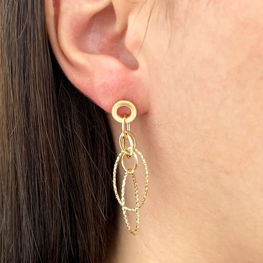 Brinco argola de ouro 18k Enlace IV