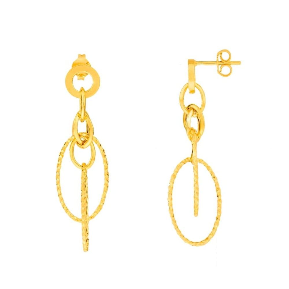 Brinco argola de ouro 18k Enlace IV