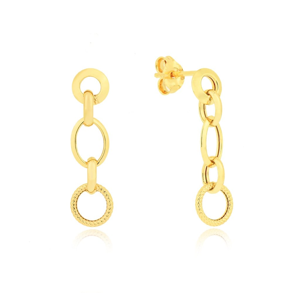 Brinco de argola Ellos Collection ouro 18k VI