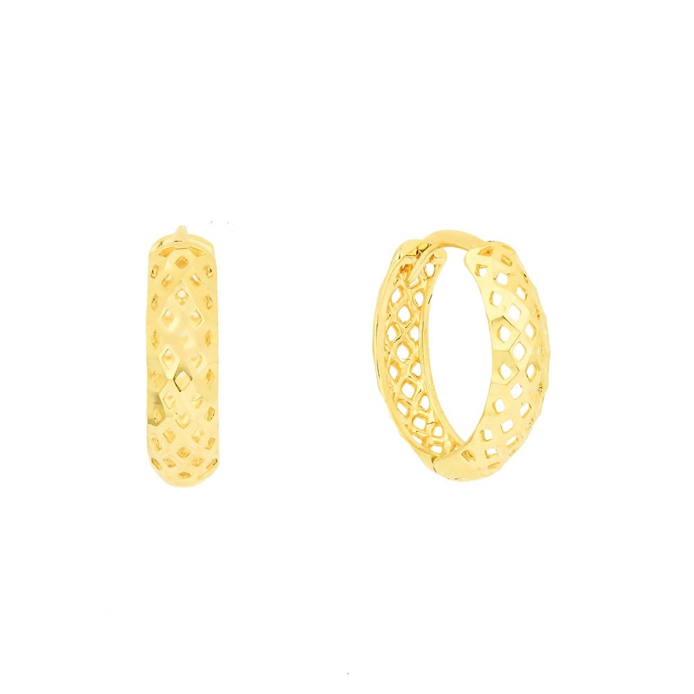 Brinco argola de ouro pequena 18k Wire XVI