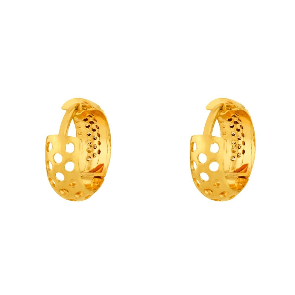 Brinco argola de diamante pequeno ouro 18k