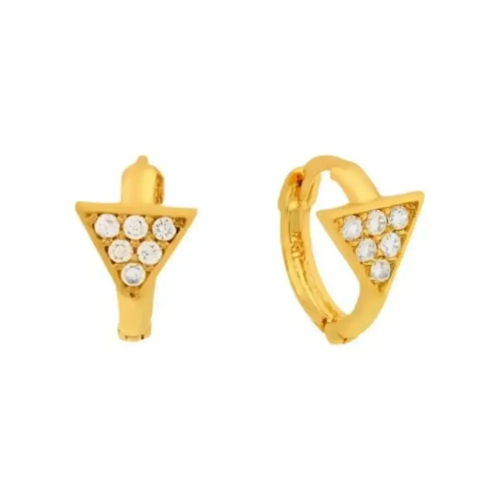 Brinco de ouro de argola infantil segundo furo