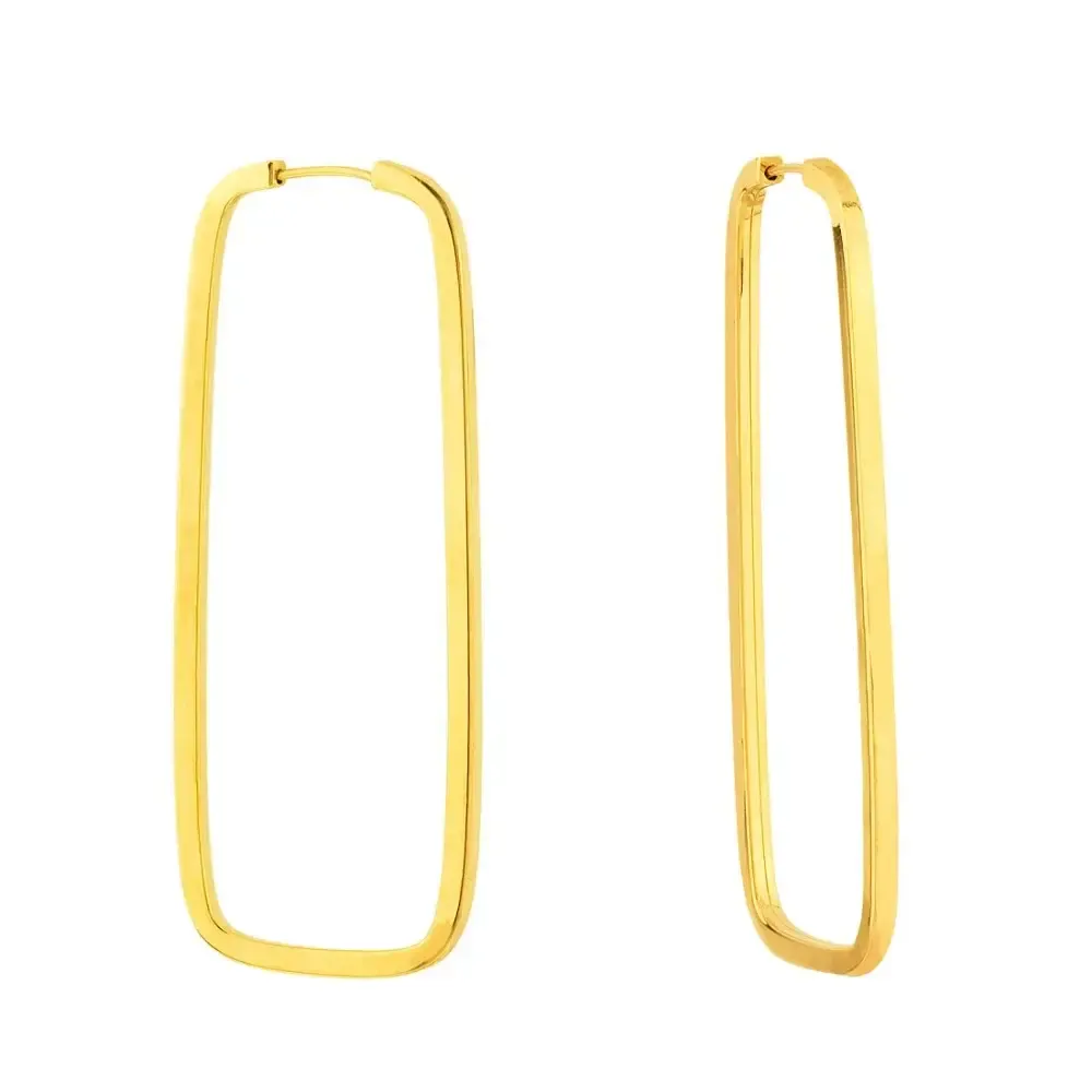 Brinco de Ouro 18k argola grande vazada