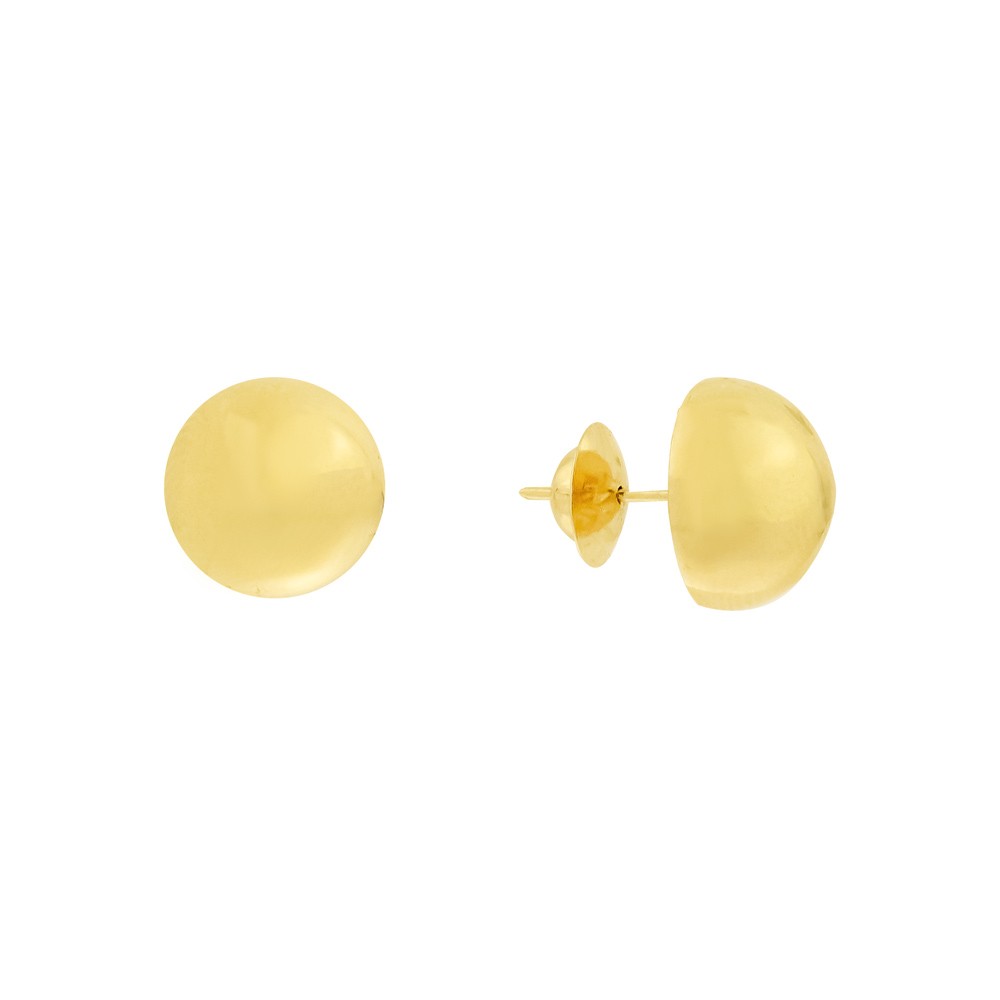 Brinco de bola de ouro 18k 10mm 