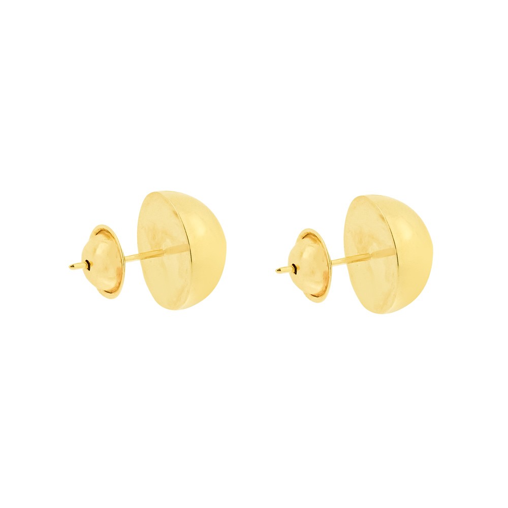Brinco de bola de ouro 18k 10mm 
