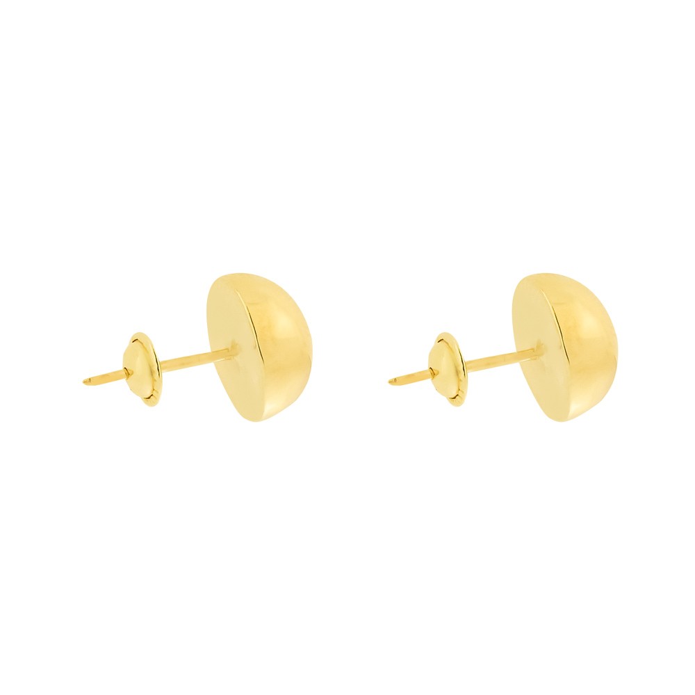 Brinco de bola de ouro 18k 9mm