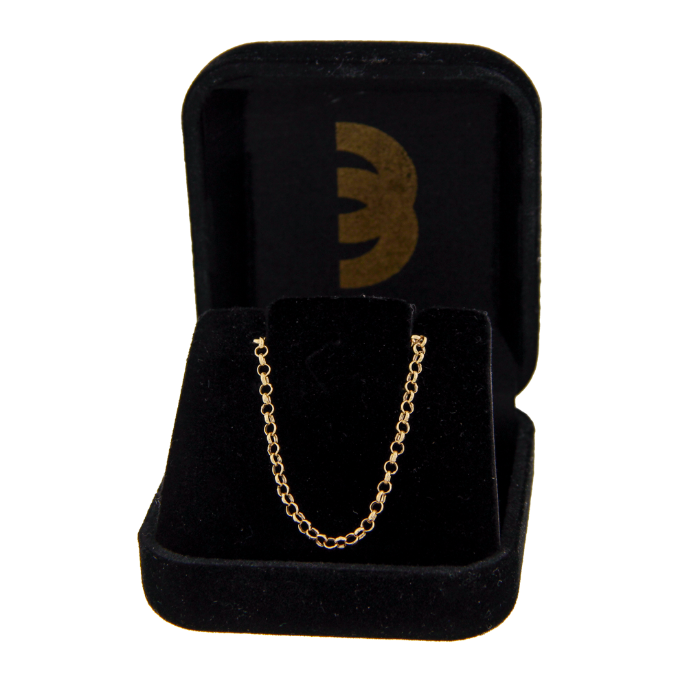 Corrente de ouro feminina 18k Elo Português Oca 40cm
