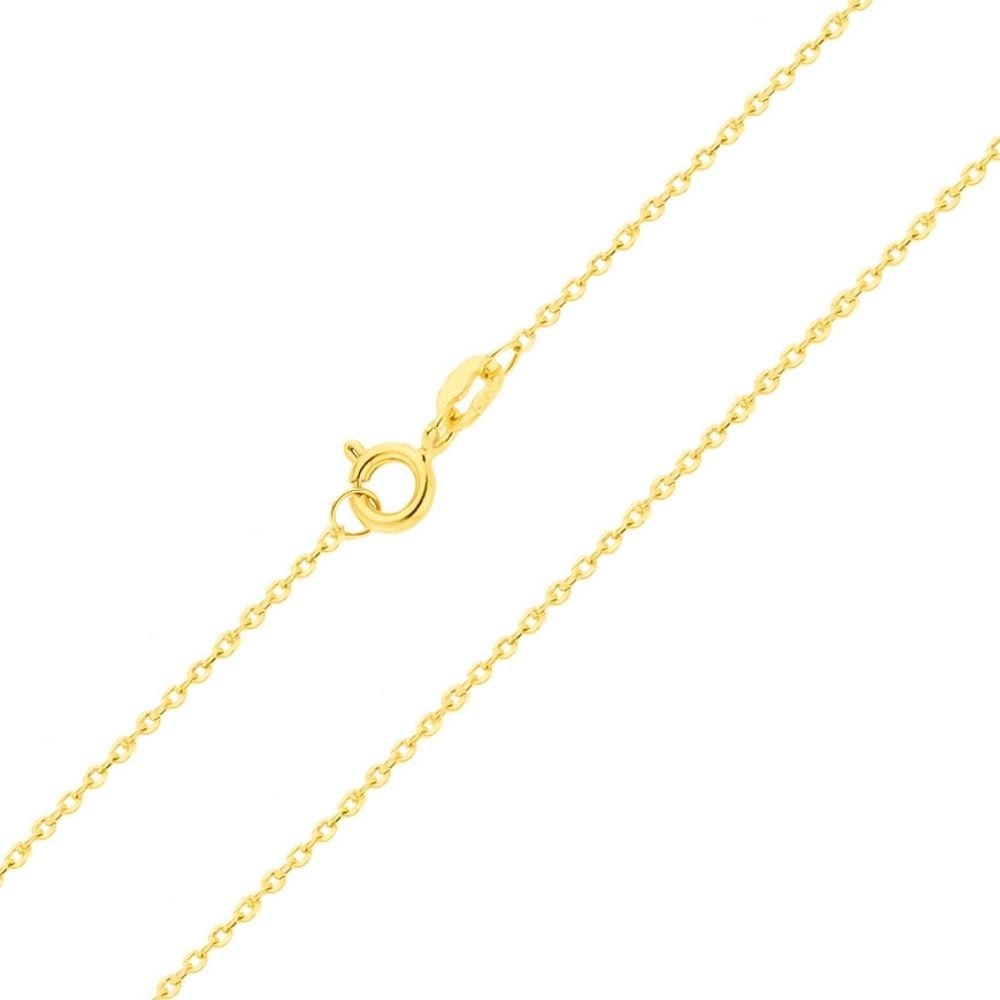 Corrente de ouro masculina 18k bailarina mini 60cm