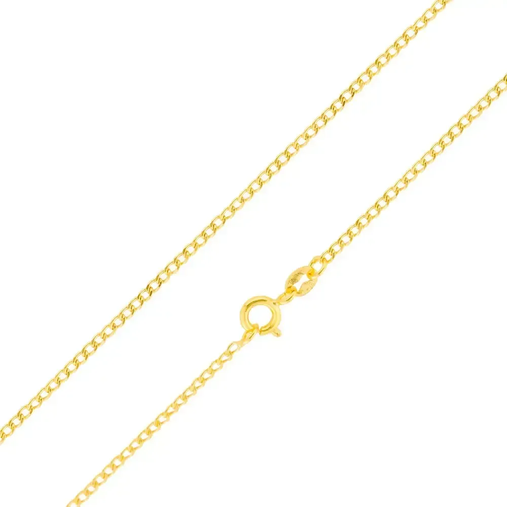 Corrente de ouro feminina 18k grumet fina 40cm