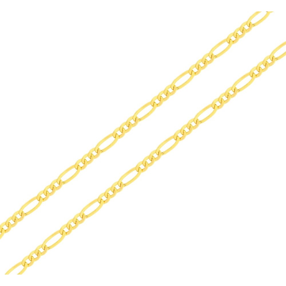 Corrente de ouro 18k masculina - Grumet 3x1 70cm foto frontal da corrente 